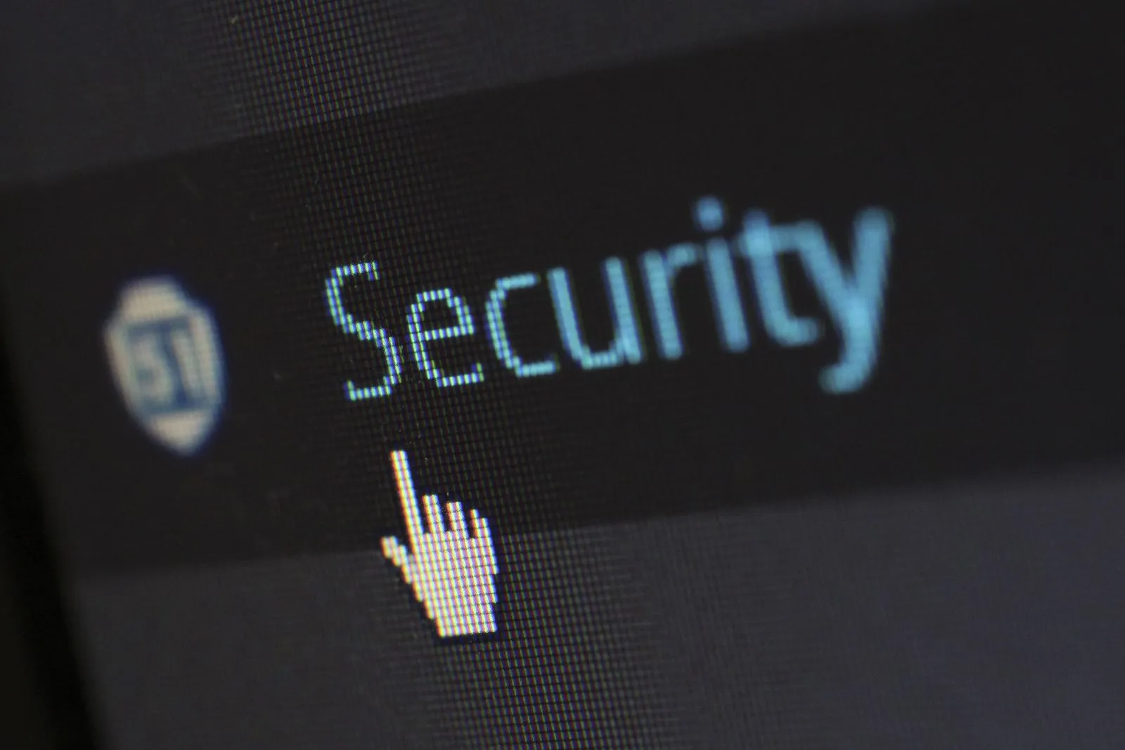 شاشة حاسوب تعرض كلمة Security